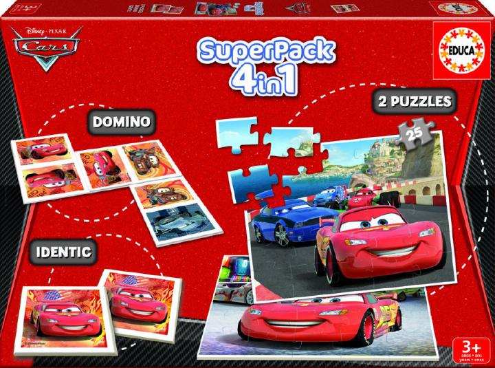 Educa Cars 2 4v1 domino, pexeso, puzzle