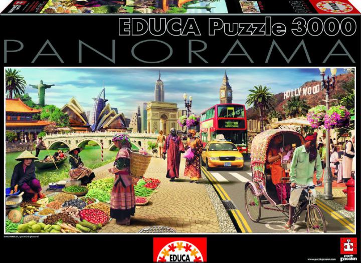 Educa Puzzle Panoramatické Globální svět, 3000 dílků