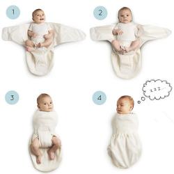 Ergobaby Swaddler zavinovačka M/L, Blue + Natural