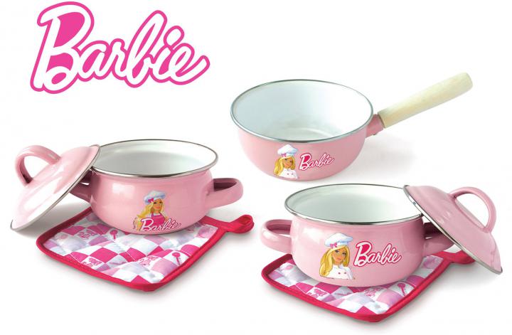 Faro Smaltovaný kuchařský set Barbie
