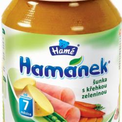 Hamánek masozeleninový příkrm Šunka s křehkou zeleninou (7m)