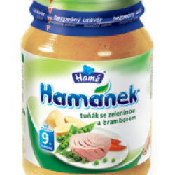 Hamánek masozeleninový příkrm Tuňák se zeleninou a brambory (9m)