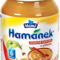 Hamánek ovocný příkrm Ovocná kašička s piškoty (6m)
