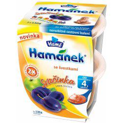 Hamánek ovocný příkrm Svačinka se švestkami 2x130g (4m)