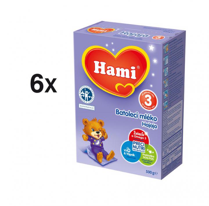 Hami 3 Hajaja batolecí mléko 6 x 500g