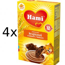 Hami Kaše mléčná krupicová s kakaem - 4x225g
