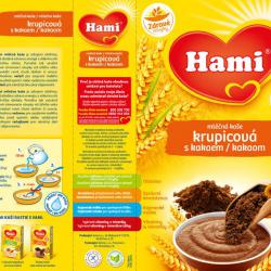 Hami Kaše mléčná krupicová s kakaem - 4x225g
