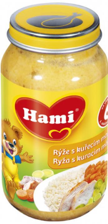 Hami masozeleninový příkrm Rýže s kuřecím masem (6m)