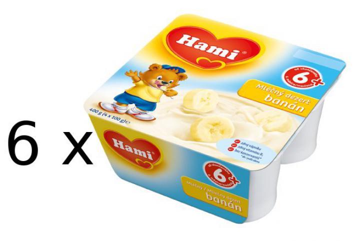 Hami Mléčný dezert Banán - 6 x (4x100g)