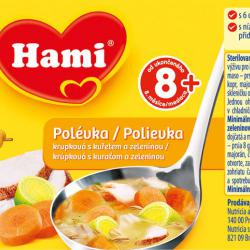 Hami Polévka krupková s kuřetem a zeleninou - 6x(2x190g)