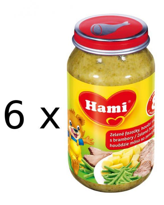 Hami Zelené fazolky a hovězí maso s bramborem - 6 x 200g