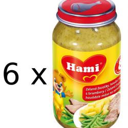 Hami Zelené fazolky a hovězí maso s bramborem - 6 x 200g