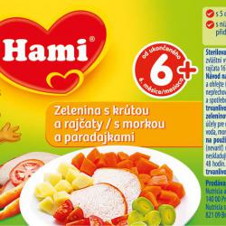 Hami Zelenina s krůtou a rajčaty - 6 x 200g