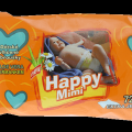 HAPPY MIMI dětské toaletní vlhčené ubrousky s aloe 72 ks
