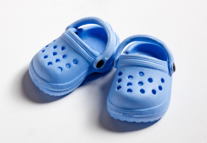 Heless Crocsy boty pro panenku modré