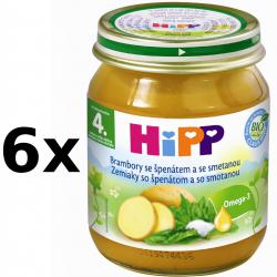 HiPP BIO Jemný špenát s brambory - 6 x 125g