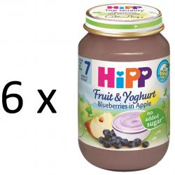 HiPP BIO Jogurt s jablky a borůvkami - 6x160g