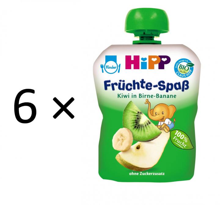 HiPP BIO Kapsička Hrušky-Banán-Kiwi - 6x90g