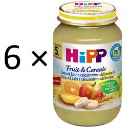 HiPP BIO Ovocná kaše s celozrnnými obilovinami - 6 x 190 g