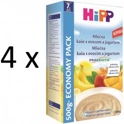 HiPP Mléčnoobilná kaše s ovocem a jogurtem 4 × 500g