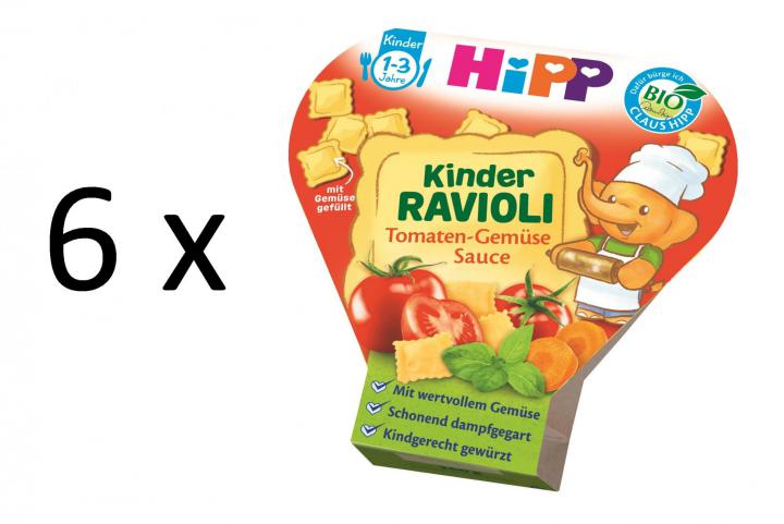 HiPP Ravioly v rajčatové omáčce 6x250g