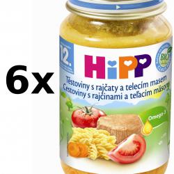 HiPP Těstoviny s rajčaty a telecím masem - 6x220g