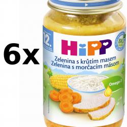 HiPP Zelenina s krůtím masem - 6x220g