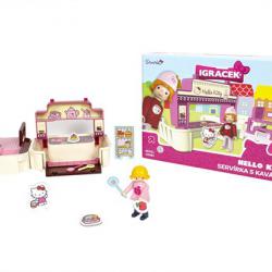 Igráček HELLO KITTY Servírka s kavárnou a doplňky