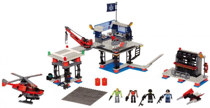 KRE-O Battleship stavebnice Mořská pevnost s vrtulníkem