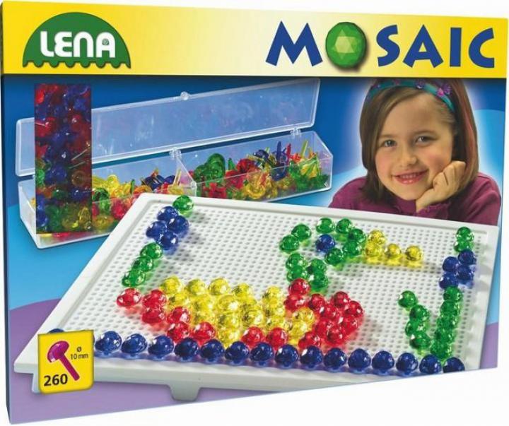 LENA Mozaika velká, klobouček 10 mm krystal