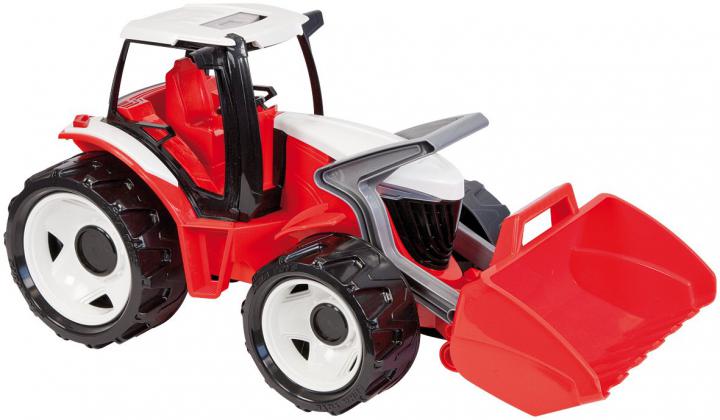 LENA Traktor se lžíci, červeno bílý