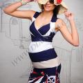Letní šaty s námořnickými motivy