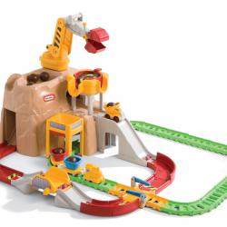Little Tikes Autodráha se železnicí a jeřábem