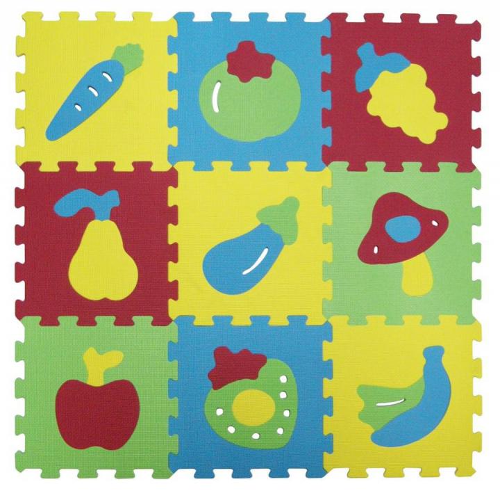 Ludi Puzzle pěnové 84x84 cm ovoce a zelenina