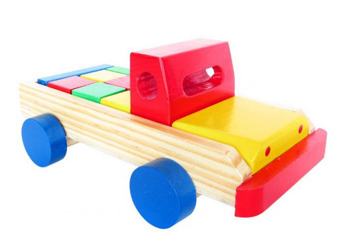 Marionette Autíčko s kostičkami, dřevěné