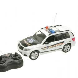 Mikro hračky R/C auto policie 23cm plná funkce se světlem
