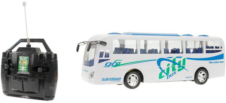 Mikro hračky R/C autobus 29cm 27MHz se světlem bílá