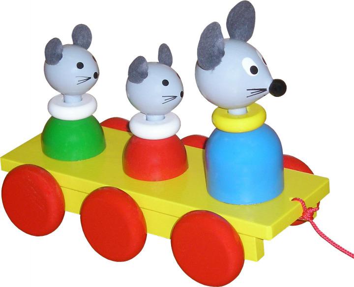 Miva Vacov Tři myšky tahací barevné