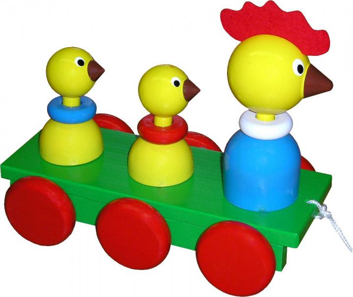 Miva Vacov Tři slepice tahací barevné