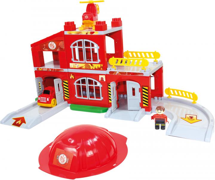 Mochtoys Hasičská stanice s přilbou