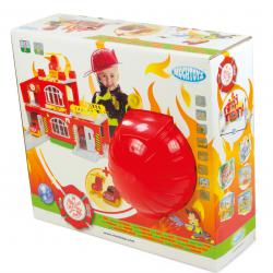 Mochtoys Hasičská stanice s přilbou