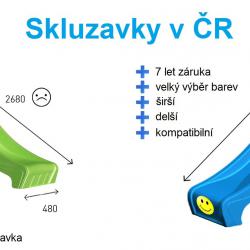 Monkey\'s Home Skluzavka plastová 2,9 m s přípojkou na vodu červená