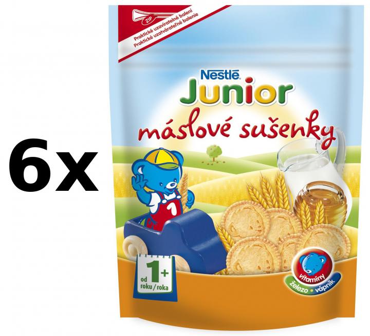 Nestlé Junior máslové sušenky 6x180g