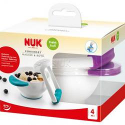 Nuk Miska puree + mačkátko na ovoce a zeleninu, fialová