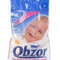 Obzor prací prášek na dětské prádlo