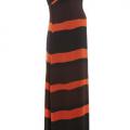 Orange Striped Maxi Dress