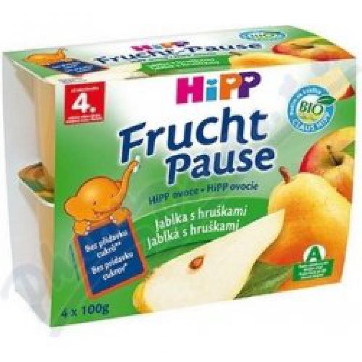 ovocný příkrm Frucht Pause Jablka s hruškami BIO (4m)