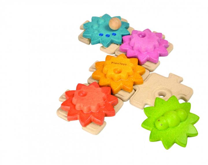 Plan Toys Ozubená kola a puzzle - standard