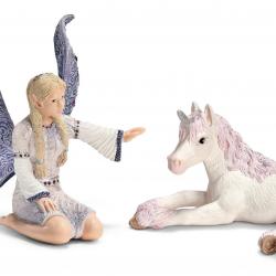 Schleich Elfí víla Lindariel s jednorohým hříbětem