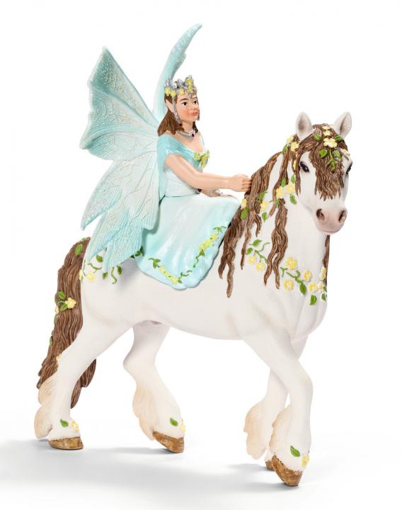 Schleich Elfí víla na květovaném koni